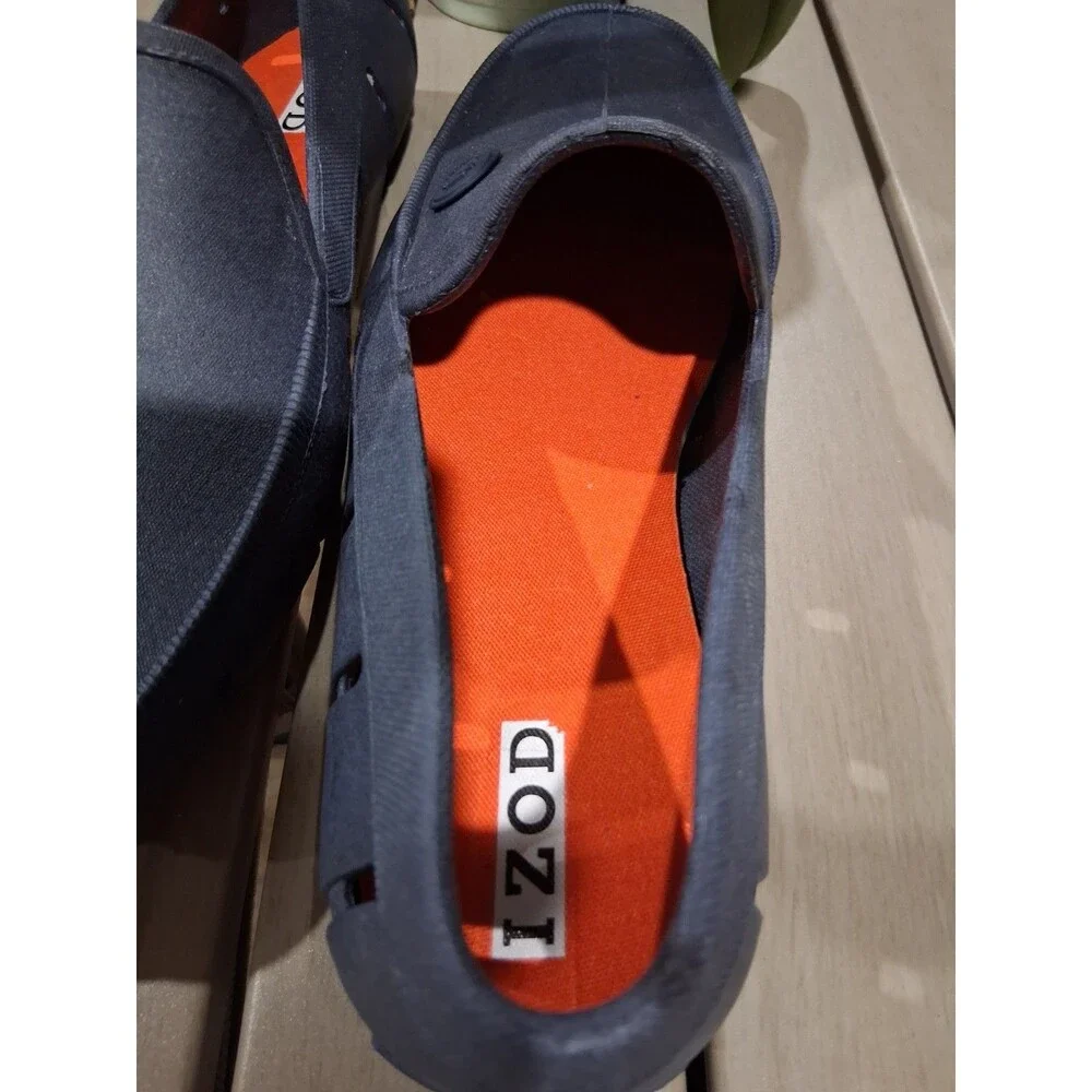 IZOD Aqua Mens US 9 Loafers Blue Cutout Slip On Moc Toe Casual Comfort Water SB6